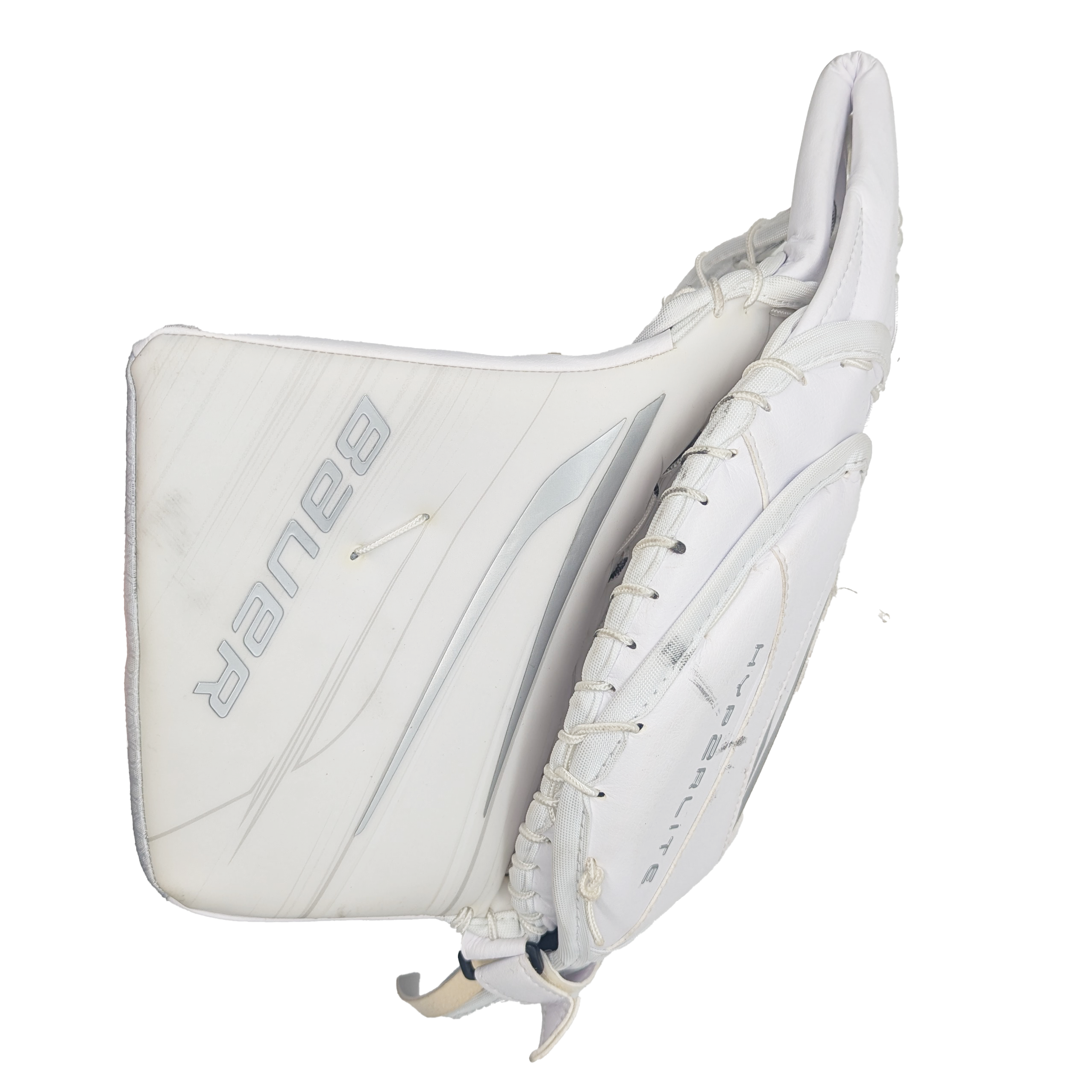 Bauer Vapor Hyperlite 2 – Gant de gardien de but d'occasion AHL Pro Stock (blanc)